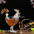 Decanter in vetro a forma di gallo creativo da 750 ml